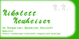nikolett neuheiser business card